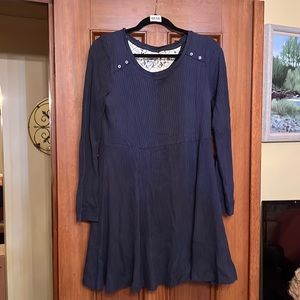 Waffle Knit Anthropologie Fit and Flare Dress